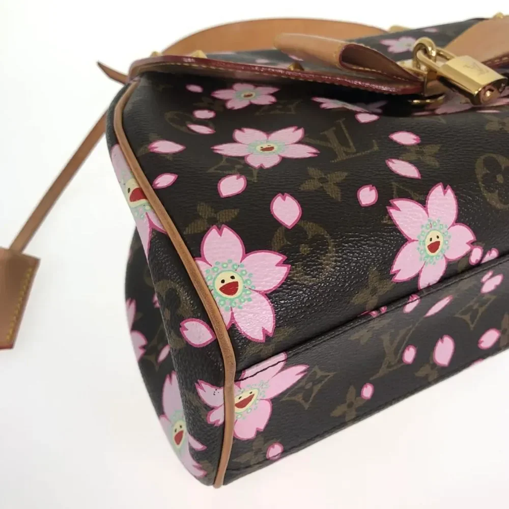 Louis Vuitton Cherry Blossom Sac Retro Handbag black - Picture 4 of 14